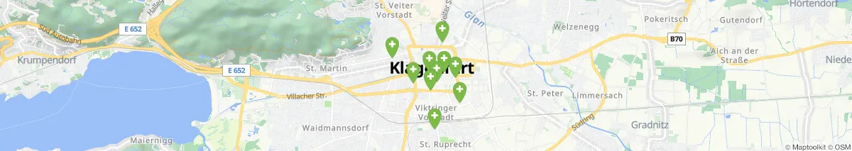 Kartenansicht für Apotheken-Notdienste in der Nähe von Innere Stadt I (Gemeinde, Kärnten) (89)